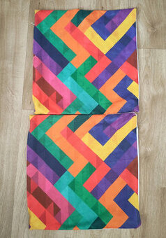 Barevné povlaky na polštáře/polštářky , 2ks