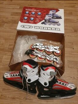 Dětské lední brusle Worker Nolan 2v1 vel.37-41