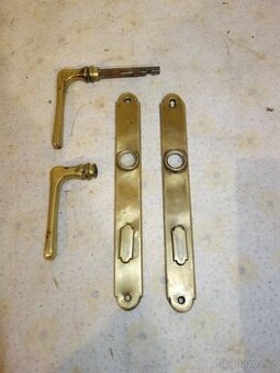 Stará mosazná klika od dveří č.1