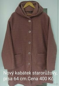 Kabátek starorůžovy