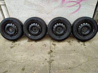 Ocelová kola 6Jx15, 4x100, ET 45, zimní pneu 195/60 R15