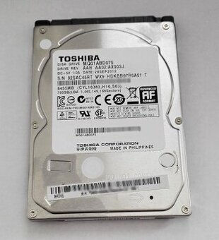 Harddisk 2,5" 750GB TOSHIBA MQ01ABD075 SATA II