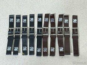 Staré kožené řemínky -pásky k hodinkám Prim  - 10 ks - 1