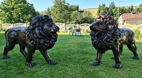 Zámecké bronzové sochy - Lvi-UNIKÁT - XXL