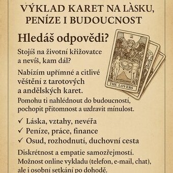 VĚŠTÍRNA – VÝKLAD KARET