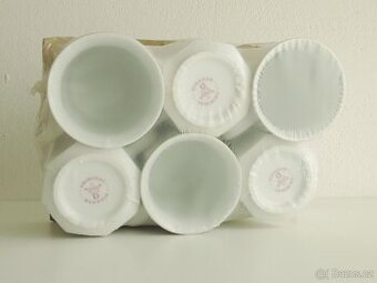 Sada 6hrníčků, Český Porcelán, zlacený okraj
