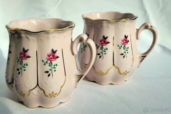 Hrníček z růžového porcelánu. 2ks sada