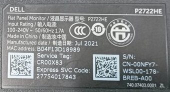 Interface board z monitoru DELL P2722HE - 1