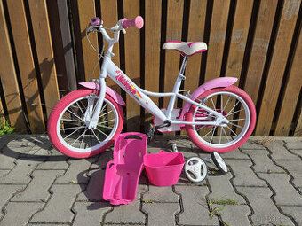 Dětské růžové kolo Dino 16" Unicorn