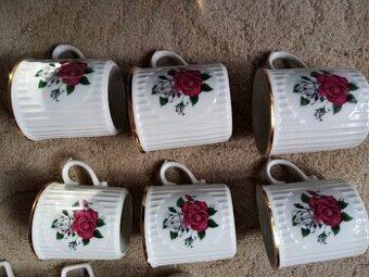 Hrnky Czechoslovakia růže 6 ks