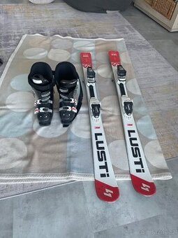 Prodám dětské lyže 120 cm + lyžáky