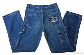 Vintage 90s Hip Hop Rap Sagger Baggy Jeans FUBU W31