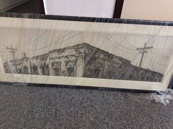 Unikátní sbírka grafiky/kreseb staré architektury (3 kusy)