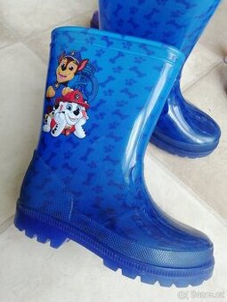 Svítící gumáky Paw patrol Tlapková patrola vel. 28 chlapecké