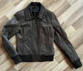 Hnědá kožená bunda Blendshe vel. S