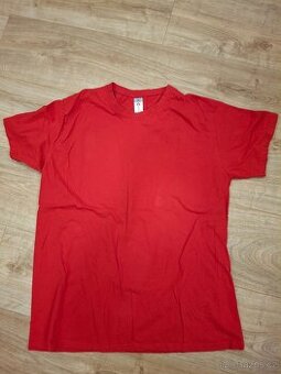 Pánské tričko, barva červená, 5 ks, XXL, 100% bavlna