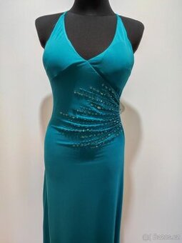 Nové společenské dlouhé šaty s korálky