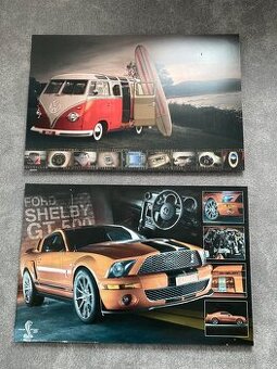 Obraz na zeď Mustang VW transportér t1