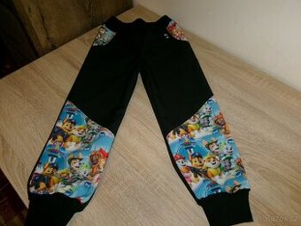 Zimní softshellové kalhoty tlapková patrola vel.92-146