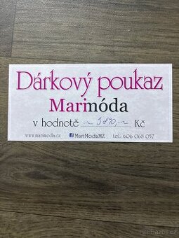 Dárkový poukaz- Marimóda Karolina