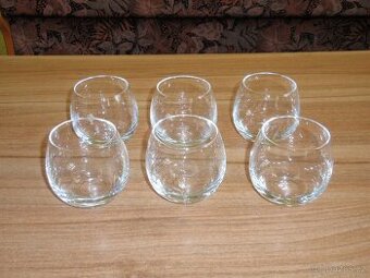 Skleničky Crystalex, ve tvaru soudku - " Peony" -  6 kusů