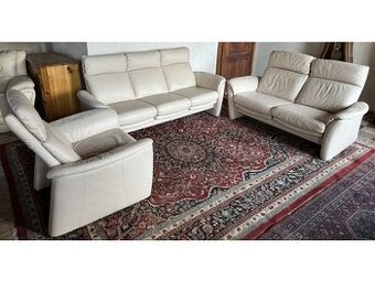 Luxusní kožená sedací souprava 3+2+1, 2883