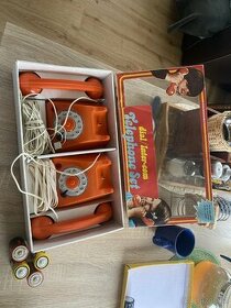 Retro dětská hračka telefon - 1