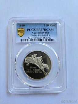 100 Kčs 1990 PCGS 67 DCAM
