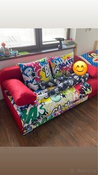Pohovka rozkládací Famm Luton 3R graffiti