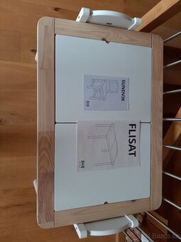 Dětský stůl IKEA FLISAT + 2 židličky IKEA SUNDVIK - 1