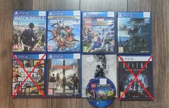 Prodám hry na PS4 (+1 PS5)