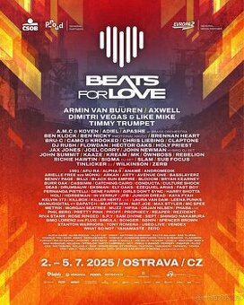 2x čtyřdenní vstupenka na Beats for Love 2025