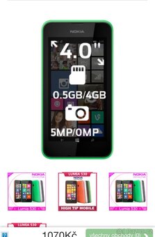 Mobilní telefon Nokia Lumia 530 / RM-1019