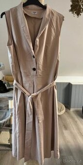 Košilové šaty v béžové vel.56