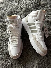 Adidas 40,5 ; 42 kožené kotníkové bílé
