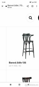Barova židle Ton 17kusů top stav