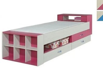 Vyšší postel do dětského pokoje se šuplíky 90x200