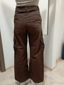 Dívčí kalhoty cargo, hnědé, vel. 146