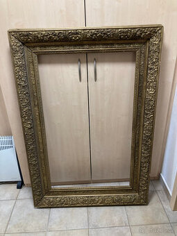 Starý zdobený dřevěný rám 93x133