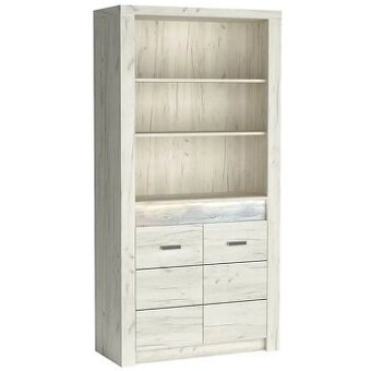 NOVÁ skříň INDIANAPOLIS I-5, craft bílý (borovice)
