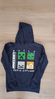 Tmavě modrá mikina Minecraft vel. 158/164 - NOVÉ