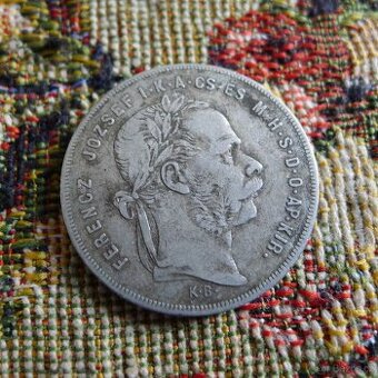 FJI zlatník 1879 KB, AG mince, Rakousko uhersko