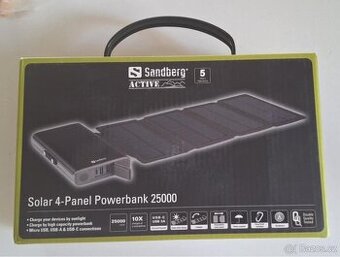 Sandberg Solar 4-Panel Powerbank 25000 mAh, solární nabíječk
