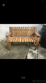 dřevěná lavička ze sudu - 1