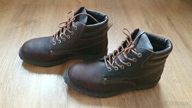 Hnědé pracovní kožené boty PRABOS - velikost 43, nové