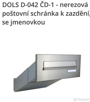 Poštovní schránka k zazdění