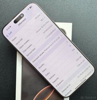 Vyměním Apple iPhone 16 Pro Max / 256 GB / V záruce do 1/27.