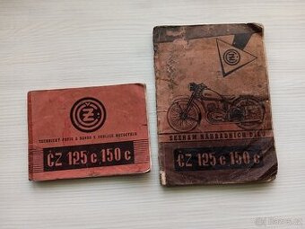 Čz 150 C katalog dílů a manuál, příručka