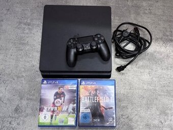 - PS4 Slim Sony 500GB konzole 2x hra -