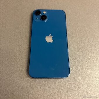 iPhone 13 128GB modrý, pěkný stav, 12 měsíců záruka